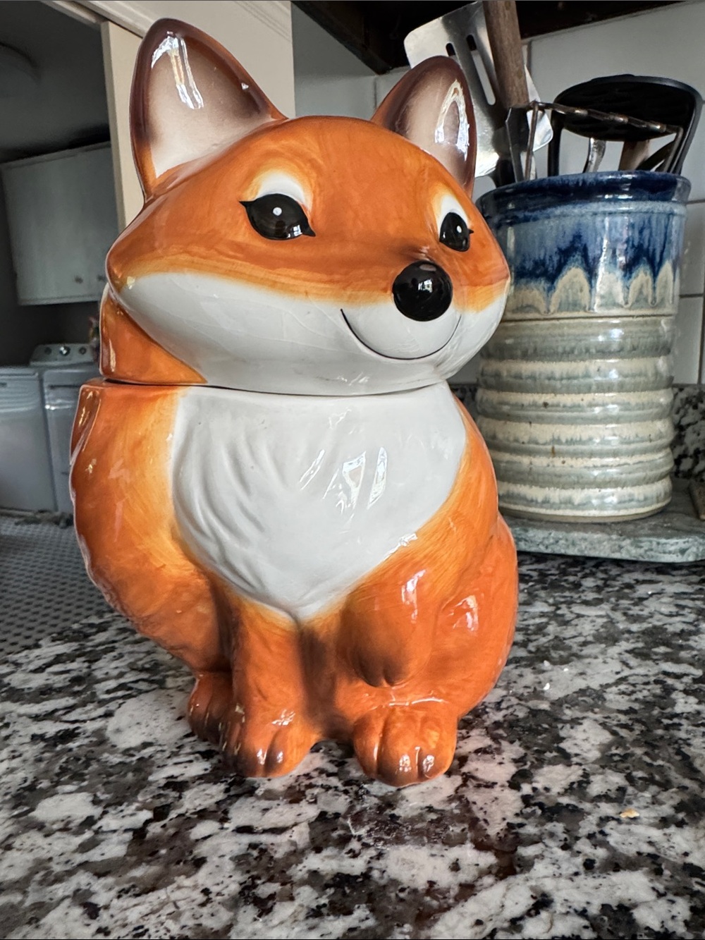 Ceramic Orange Fox Figurine Home Art Accent - Picture 9 of 9